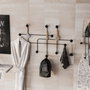 Wallity Samara Gancho de Pared Metálico Negro